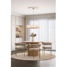 Aubrey Leather 6 Light Pendant